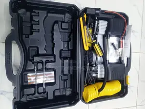 Portable 12v Dc Car Air Compressor Tire Pump Repair Tool Kit