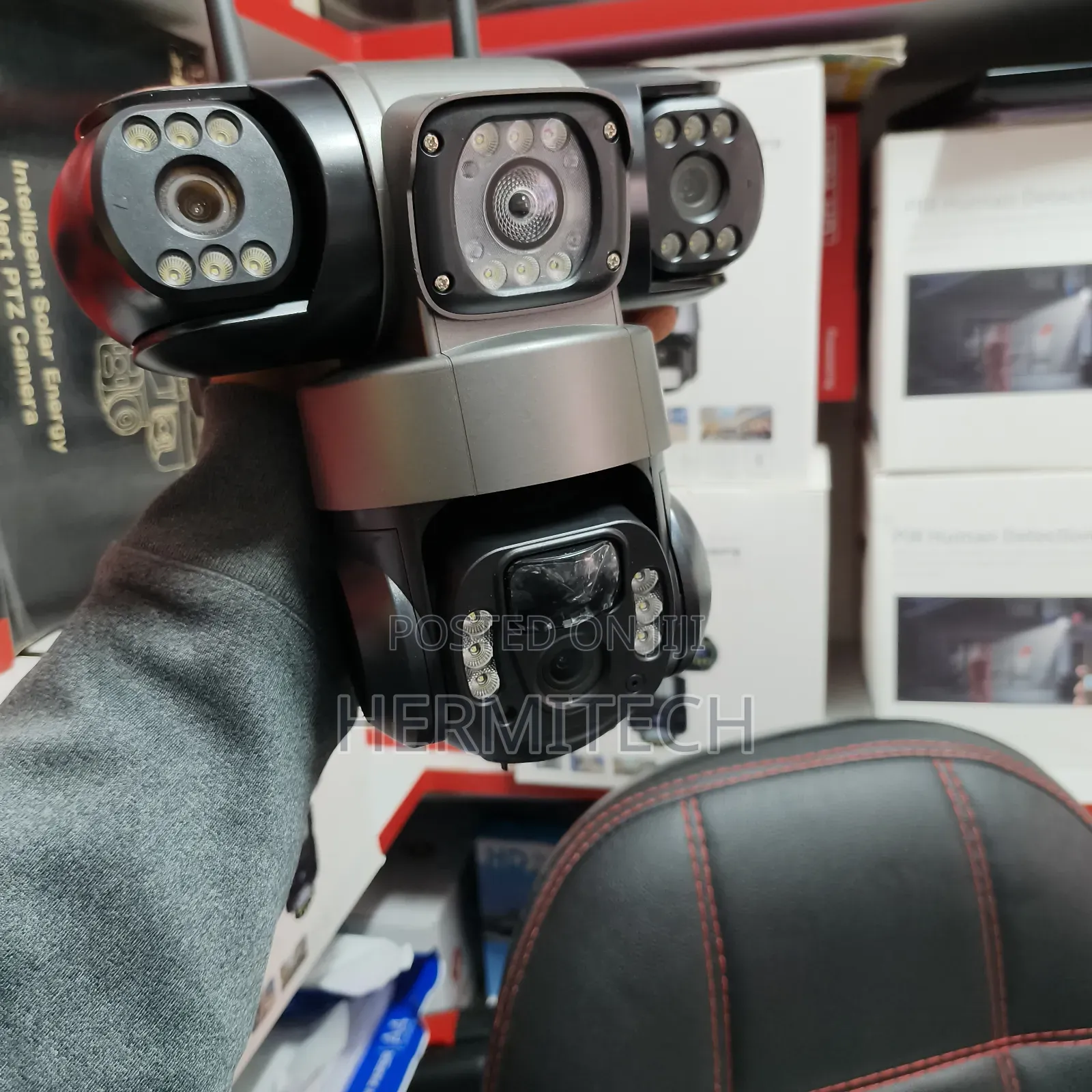 Smart Camera 4g Enabled Triple Lens With Solar Panel
