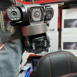 Smart Camera 4g Enabled Triple Lens With Solar Panel