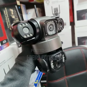 Smart Camera 4g Enabled Triple Lens With Solar Panel