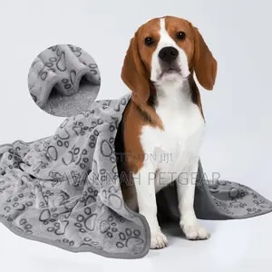 Polyester Microplush Dog Cat Blanket, Grey - Small (60cm×40cm)