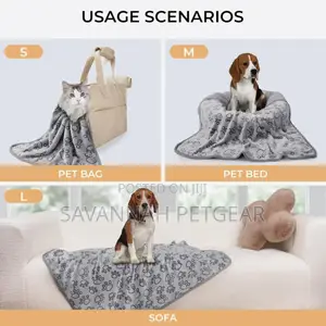 Polyester Microplush Dog Cat Blanket, Grey - Small (60cm×40cm)
