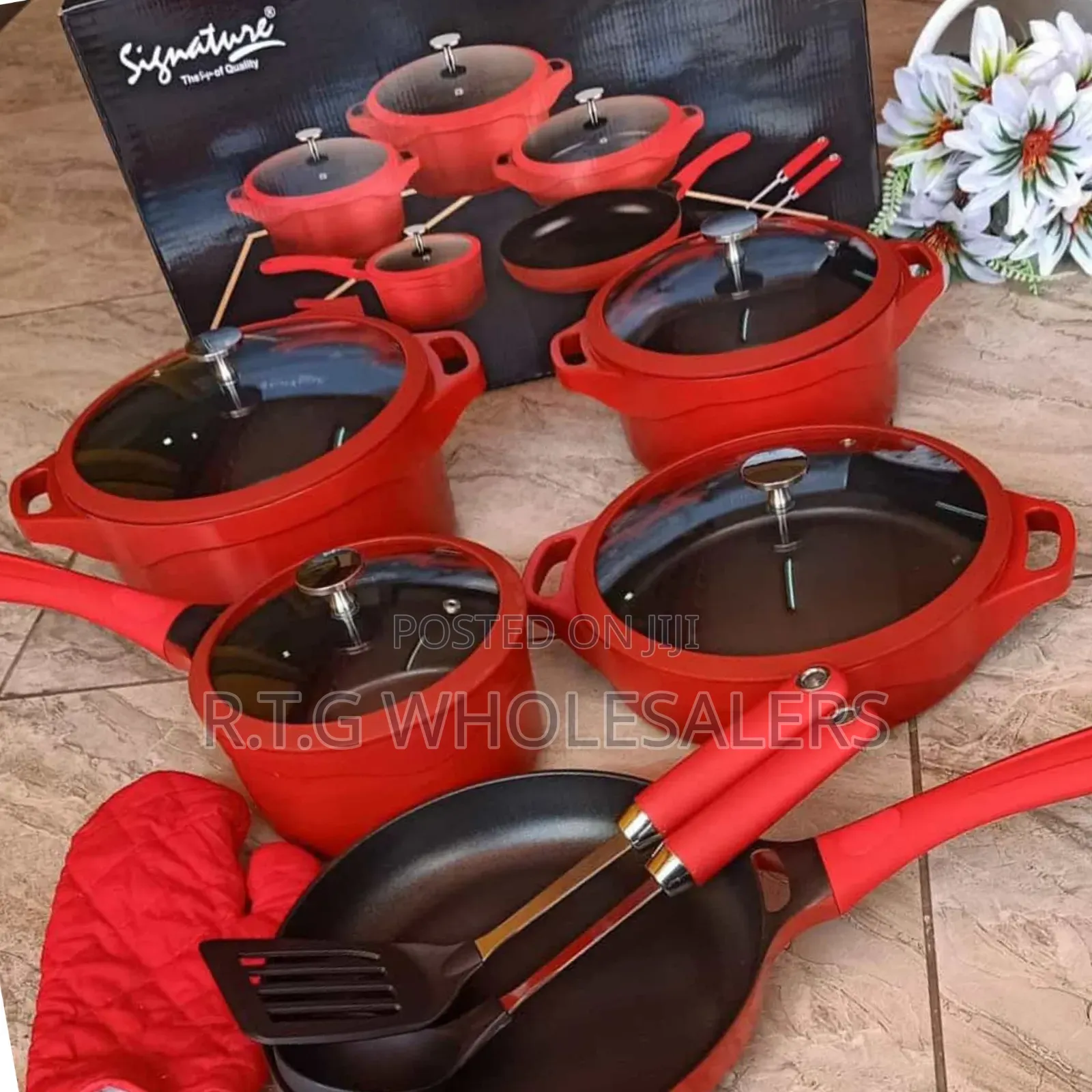 Premium 12‐Piece Die‐Cast Nonstick Pots Pans Set