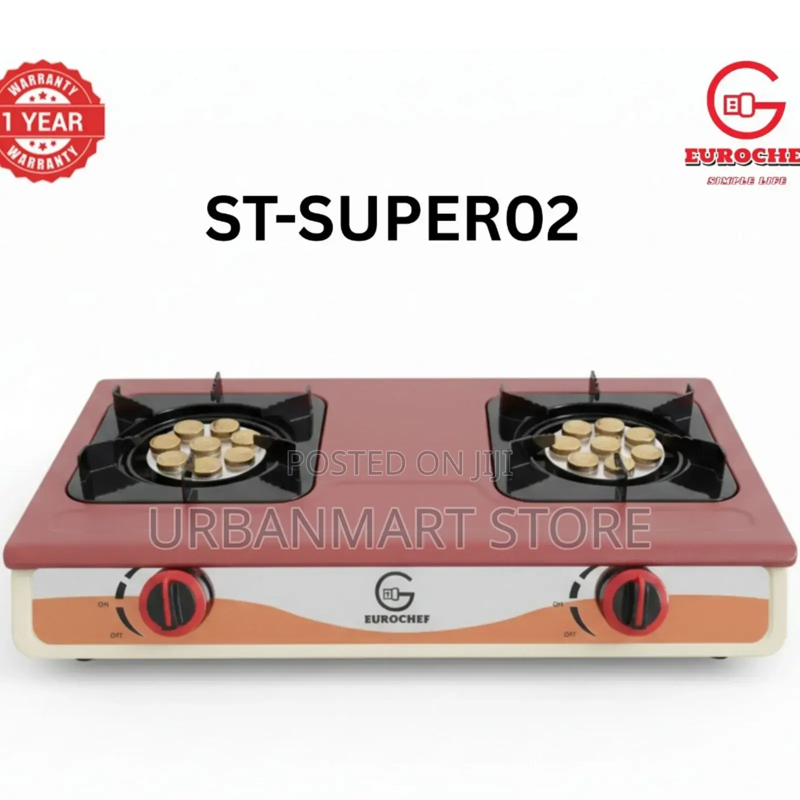 Eurochef Double Burner Tabletop LPG Gas Cooker