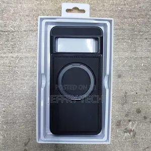 Google Pixel 8 Black Pu Leather Case With Ring Kickstand Compatible Wi