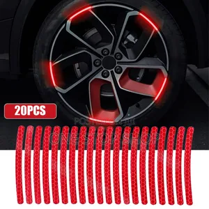 20pcs Red Night Glowing Tyre Stickers