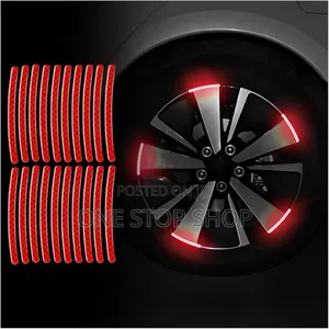 20pcs Red Anti Collision Glow I the Dark Wheel Rim Stickers