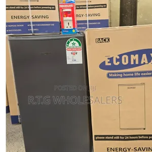 Ecomax 90l Compact Refrigerator Dark Silver With Fridge Guard