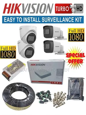 Hikvision 4 Full Hd 2mp 1080p CCTV Cameras Complete System Kit