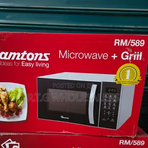 Ramtons 23‐Litre Silver Microwave Oven With Grill – Rm589