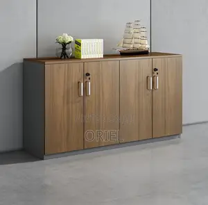Office Cabinets; Lockable 4-Door Wooden Office Storage Cabinet