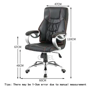 Office Chairs; Professional Leather High-Back Work Chair