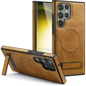 Samsung Galaxy S22 Ultra Case With Stand, Luxury Business Genuine Lea