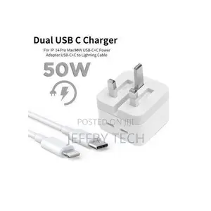 Apple 50w Dual Type C Lighting Super Fast Charger for Ipho