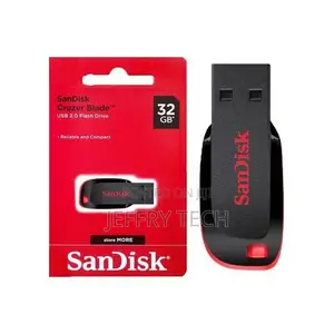 32 Gb Sandisk Cruzer Blade Flash Disk - Black Red