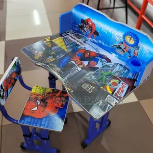 Spider‐Man Blue Kids Study Desk – Height Adjustable Executive Table