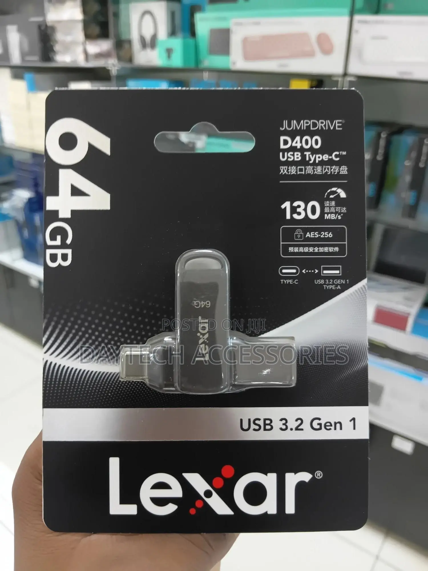 This Is a Lexar 64gb Jumpdrive D400 Dual Usb 3.2 Gen 1 Flash Drive.