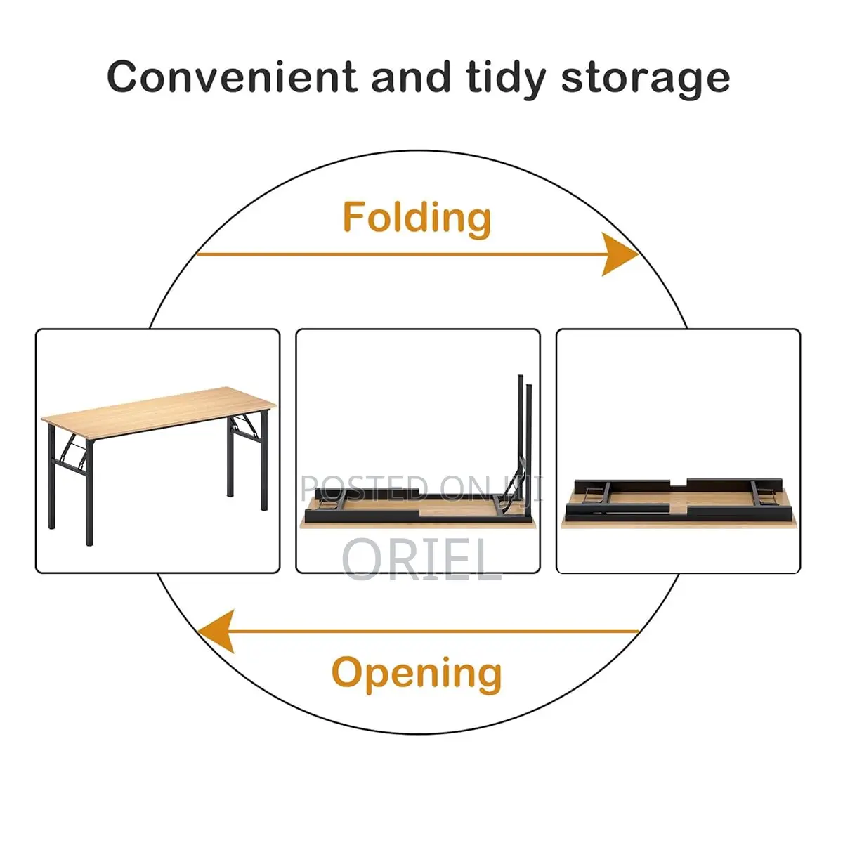 Modern Office Study Foldable Table : Folding Computer Table