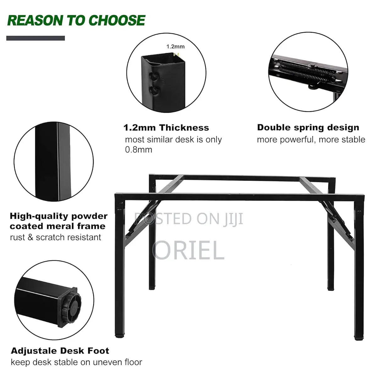 Modern Office Study Foldable Table : Folding Computer Table