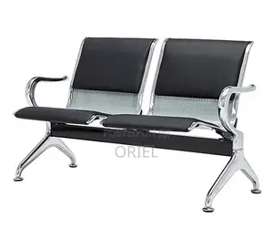 Modern Office Bench : 2-Seater Padded Office Reception Waiting Bench