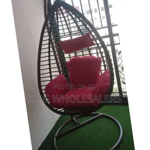 Freestanding Egg-Style Rattan Swing Chair