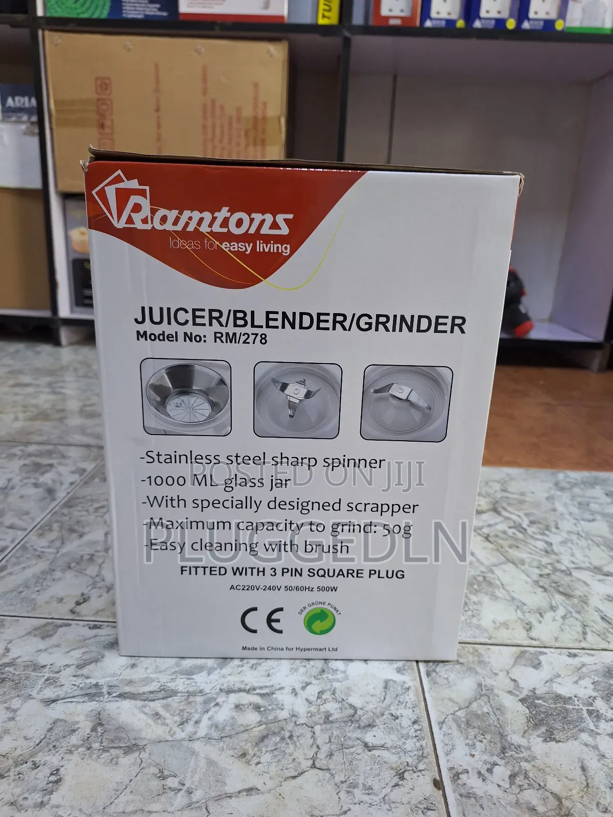 Ramtons 3-in-1 Juicer, Blender, and Grinder, Model No: Rm/278.