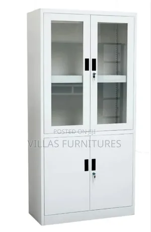 Half Glass Stationary Cabinet