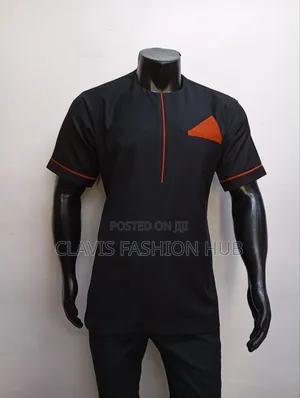 Black With Burnt Orange Shirt