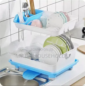 2 Tier Plastic Dish Rack Now