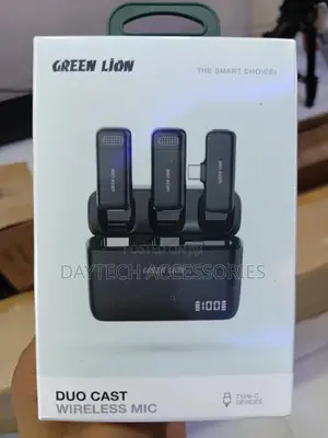 Green Lion Duo Cast Wireless Type-C Microphone - Black
