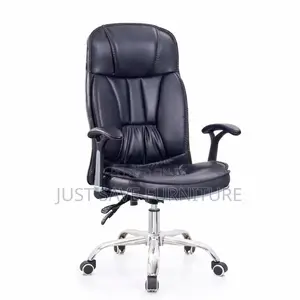 Executive High-back Office Chair – Adjustable Swivel Leather Chair