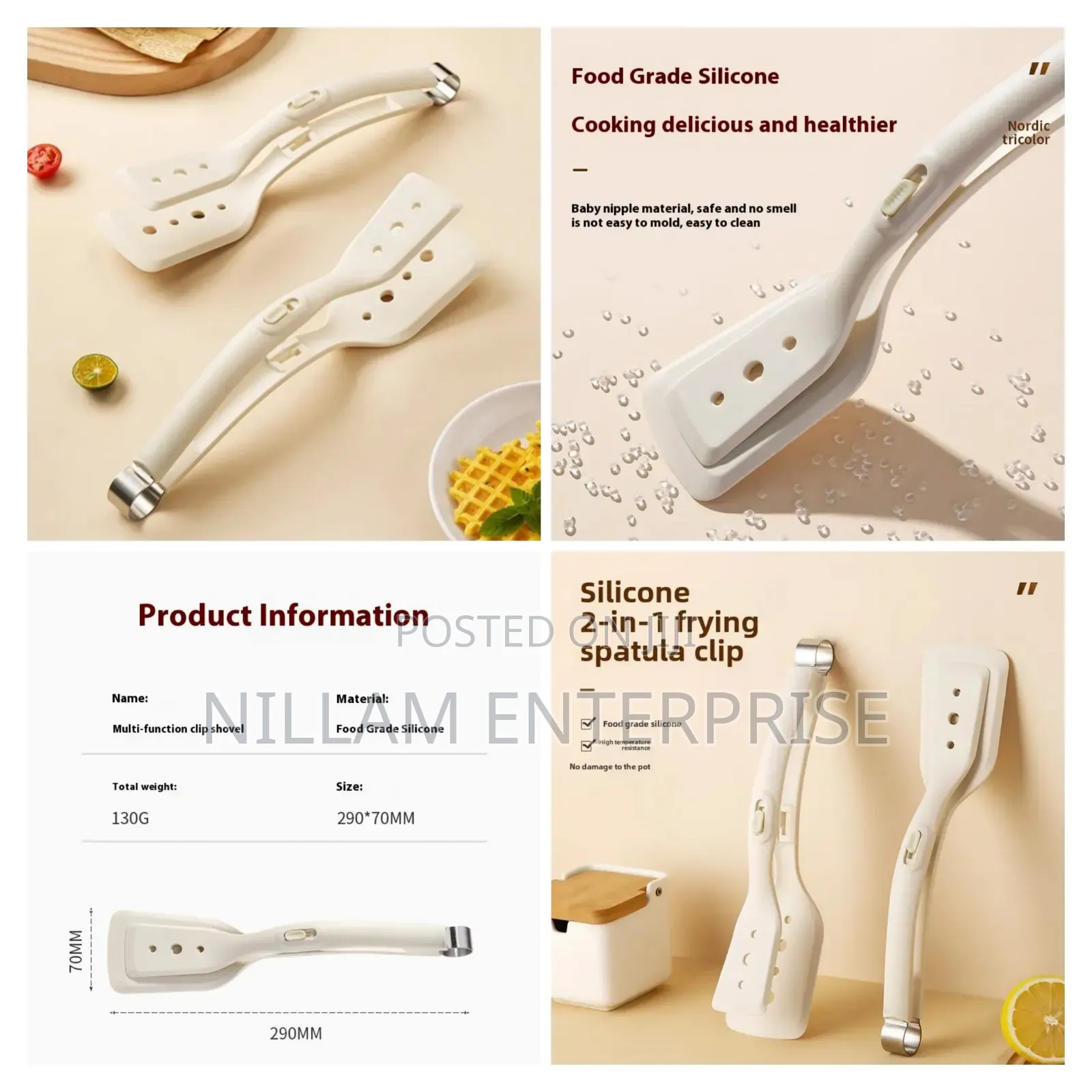 *High Quality 2in1 Silicone Spatula/Tongs*