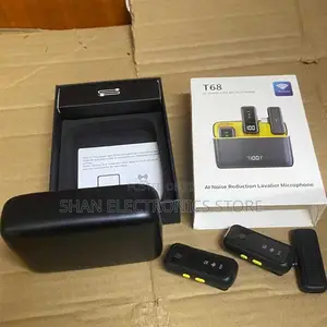 Noise Cancellation Powerful T68 Portable Wireless Lapel Microphone