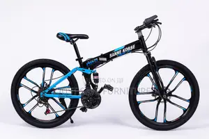 Foldable Mountain Bike Size 26 With Chrome Wheels Dual Suspension