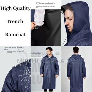 Navy Blue Rain Coat