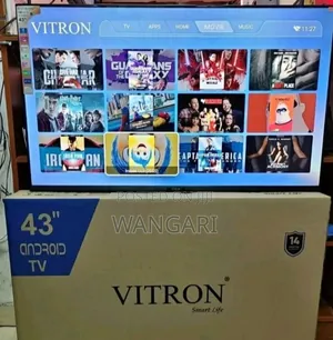 Vitron 43" Frameless Smart Android Tv With Bluetooth Mode