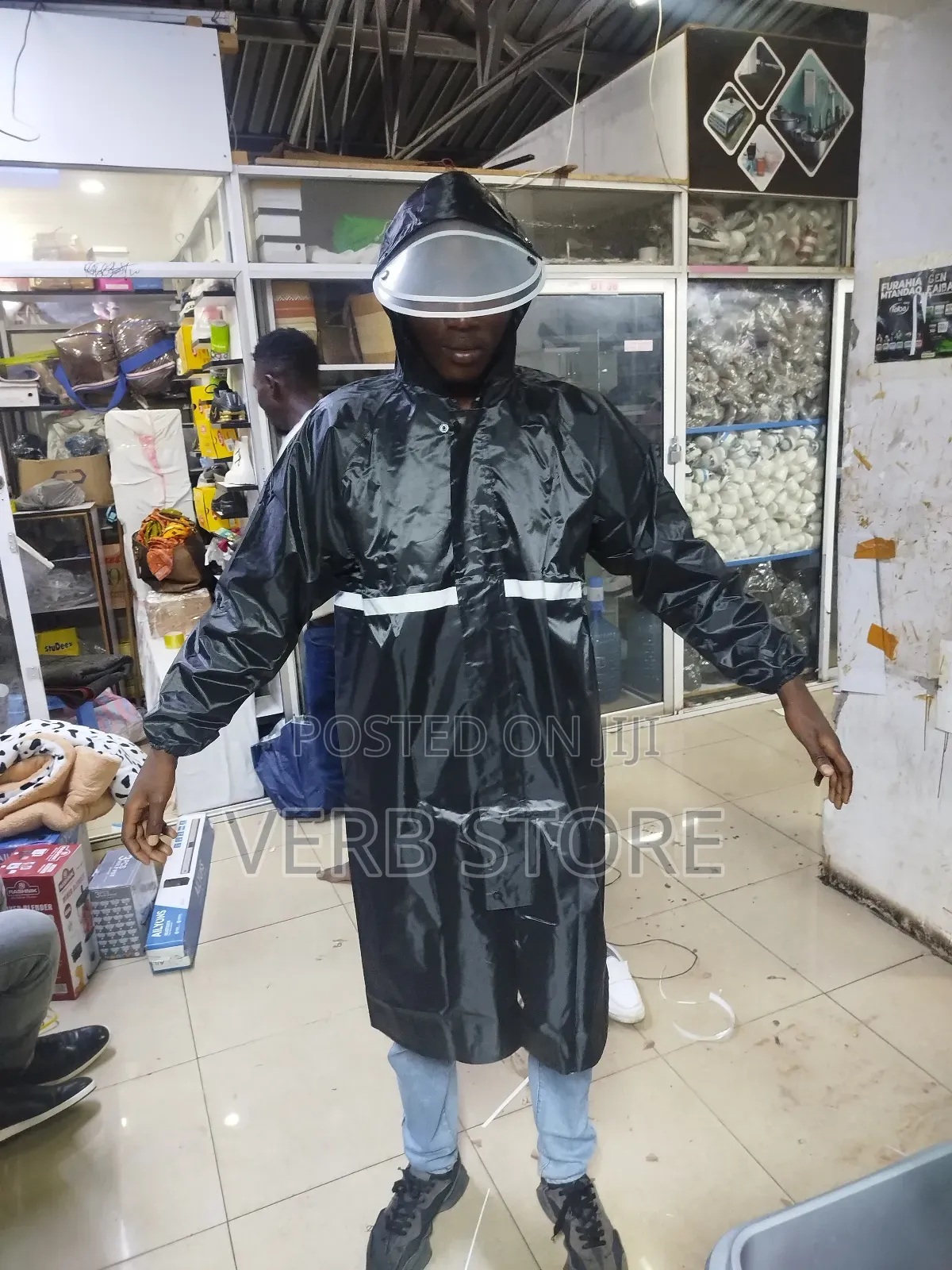 Heavy Duty Raincoat Available With a Face Cap