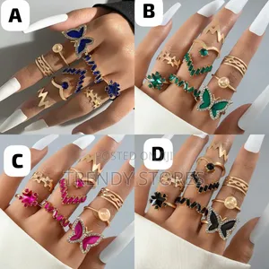 Butterfly Rose Rings