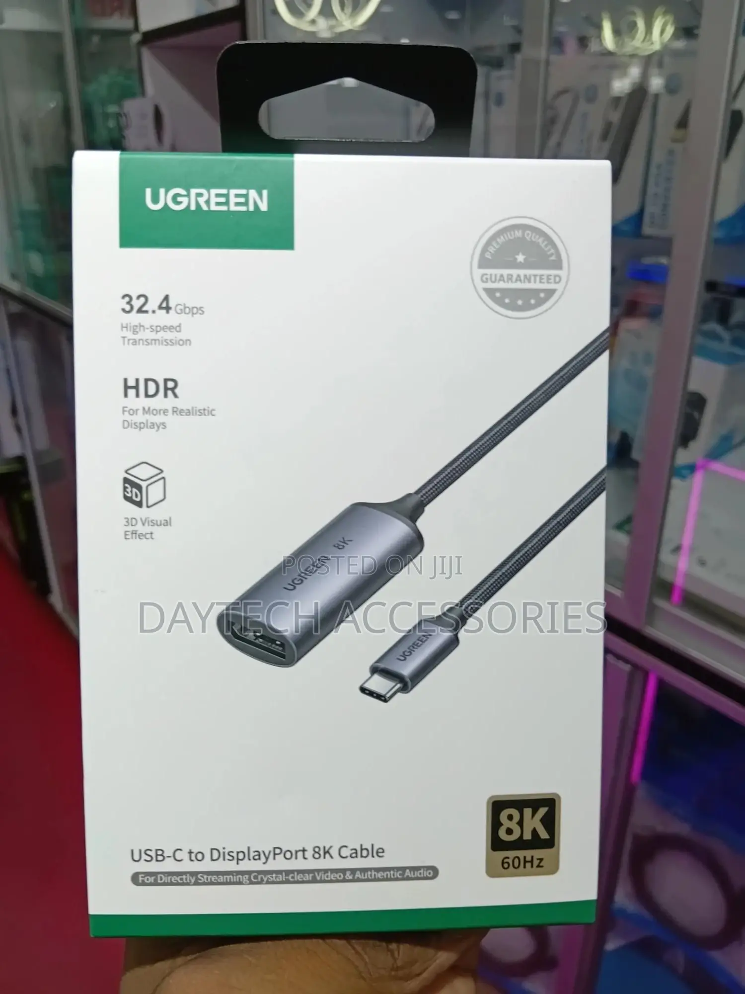 Ugreen 8k60hz Usb C to Displayport 1.4 Adapter Cable