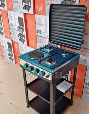 Eurochef 3 Gas+1 Electric Standing Gas Cooker With Shelves E3