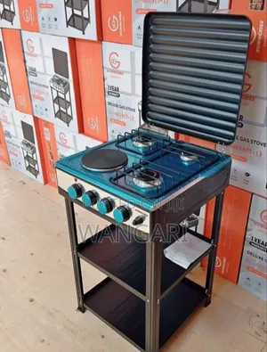 Eurochef 3+1 Electric Free Standing Gas Cooker With Shelves E3