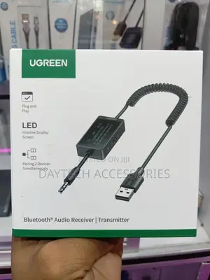 Ugreen Usb to 3.5mm Bluetooth Transmitter Receiver Adapter - Black
