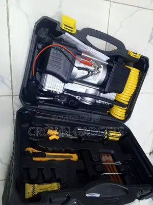 Car Tire Inflator 12v Portable Air Compressor With Gauge Kit