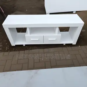 Modern White Wooden Tv Stand With Drawers Shelves for Sale
