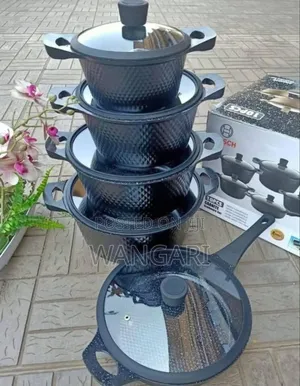 Black Colour Bosch 11 PCS Cooking Pots