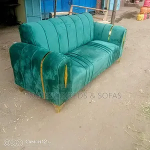 Green 3 Seater Sofa (Fabric)
