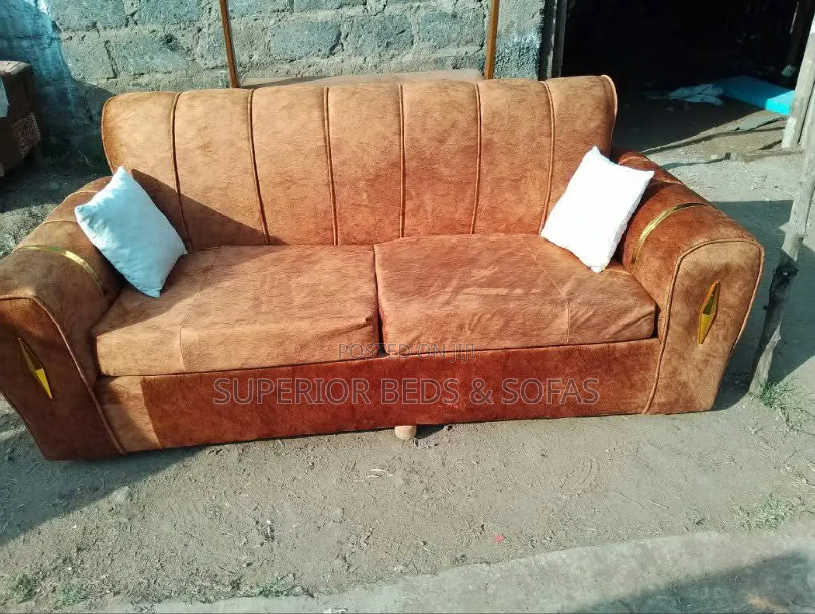 Brown 3 Seater Sofa for Sale