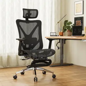 Office Chair : Orthopedic High-Back Ergonomic Chair With Footrest,