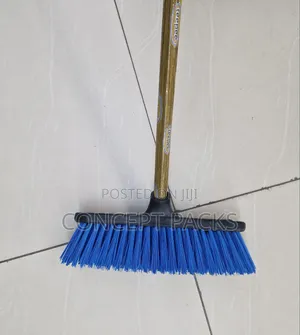 12pcs Medium Stiff Cleaning Broom With Handle.