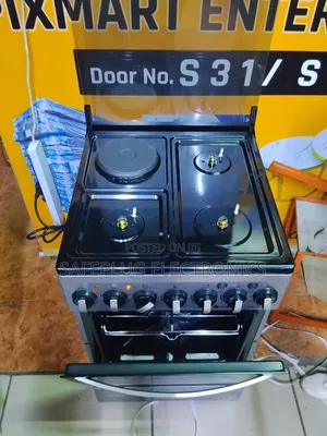 *Nunix Standing Cooker 3 Gas + 1 Electric Gas Oven (Wld-560)